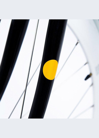 Наклейки світловідбивні на раму велосипеда круглі жовті BOOKMAN (316150937)