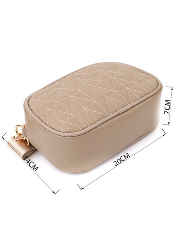 Жіноча сумка на кожен день з натуральної шкіри 22901 Бежевий Vintage (356452093)