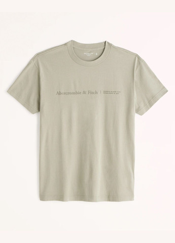 Оливковая футболка af9196m Abercrombie & Fitch