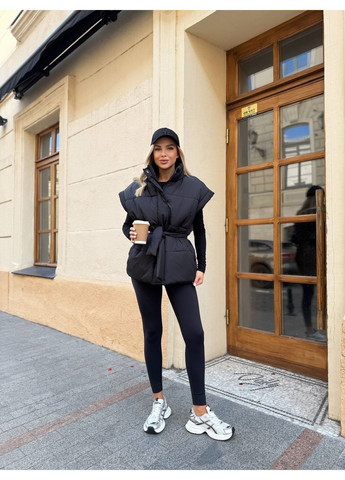 Жилетка з поясом та щільним утепленням — заміри в описі! DK/DL Мода без кордонів (362555832)