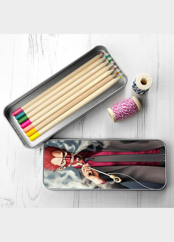 Пенал школьный для мальчика и девочки металлический Аниме Дорохедоро #006 7*18 см Silver No Brand (309152304)