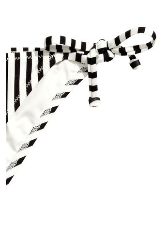 Черно-белые нижняя часть купальника 0396758 38 m черно белый в полоску H&M