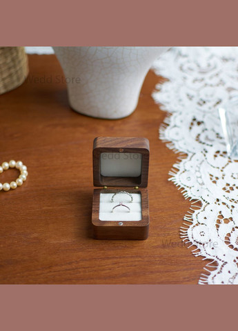 Весільна скринька для обручальних кілець SOHO Дерев'яна Коробочка-шкатулка для двох кілець футляр для обручок No Brand (338436943)