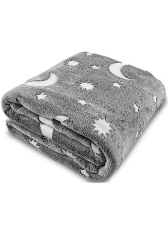 Світиться плед-ковдра палаючі зірки Blanket день/ніч 120х150 см Grey (1756375703) No Brand (326033120)