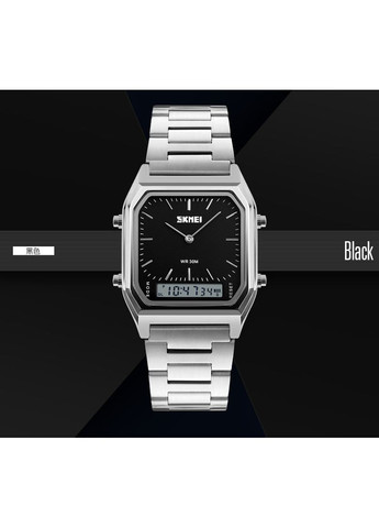 Годинник з кварцовим механізмом водонепроникний для жінок сріблястий з будильником та календарем. ProDobro (367267298)