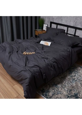 Комплект постельного белья Satin Stripe «» Двуспальные 175х210 наволочки 2х50х70 (MS-820008581) Moon&Star Dark Serenity (356115973)