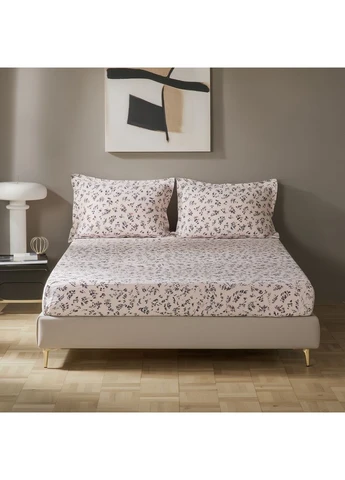 Комплект трикотажний простирадло на резинці 160*200 см з наволочками blooms 004-105-16-48-3-7 Colorful Home (401996501)