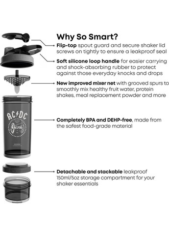 Шейкер Revive Rock Band Collection 750 мл AC/DC SmartShake (346514535)