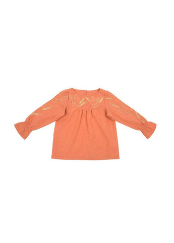 Коралова вишиванка блуза для дівчаток з льону Trendy Tot льон (370972640)