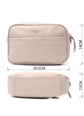 Фактурна жіноча кроссбоді з натуральної шкіри біла 22660 Vintage (329198908)