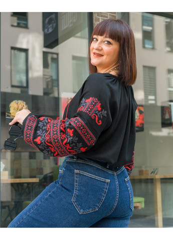 Чорна вишиванка "стожари" Alenka Plus