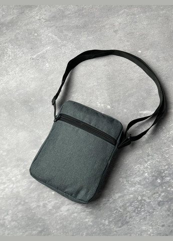 Барсетка темно-сірий меланж (чорн. лого) No Brand (329404778)