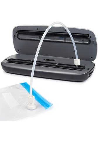 Вакууматор (Сухий і Вологий Режими) + Комплект 5 Рулонів в Різних Розмірах + 15 Вакуумних Зіп Пакетів чорний Comshop (301219798)