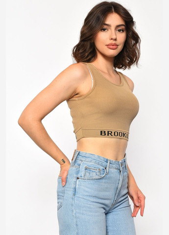 Топ женский бежевого цвета Let's Shop (299704340)