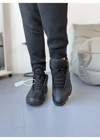 Черные демисезонные кроссовки мужские nike 13 retro total black altitude найк аир ретро черные No Brand