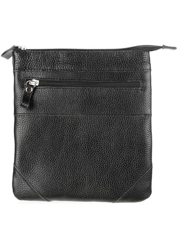 Кожаная сумка кросс боди мужская мессенджер через плечо черная 11025 Shvigel (329198626)