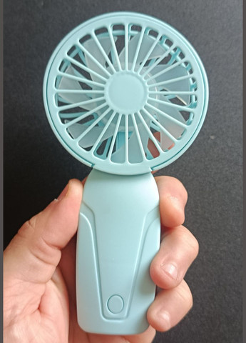 Вентилятор ручной с аккумулятором синий K-6 No Brand (334345737)