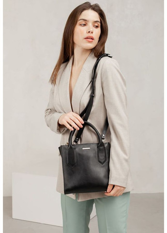 Шкіряна жіноча сумка-кроссбоді чорна BlankNote (348359160)