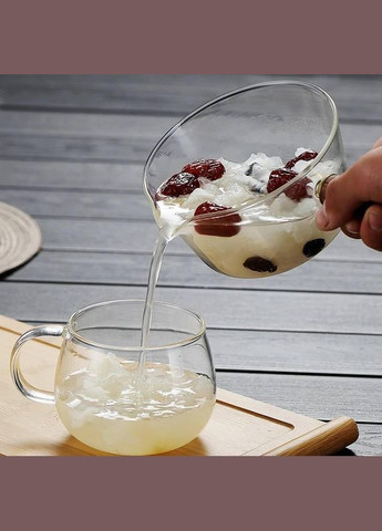 Скляний ківш із дерев'яною ручкою 700 мл Hell (303210238)