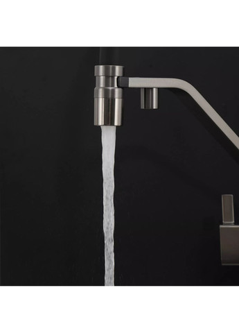 G4395-69 кухня під осмос одноваж вис силік. вил. лат шпил карт.90° Ø35 (гангрей/чорний) {8/1} GAPPO (371881895)