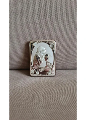 Серебряная иконка 7x10 см на Первое Причастие для мальчика Prince Silvero (388217086)