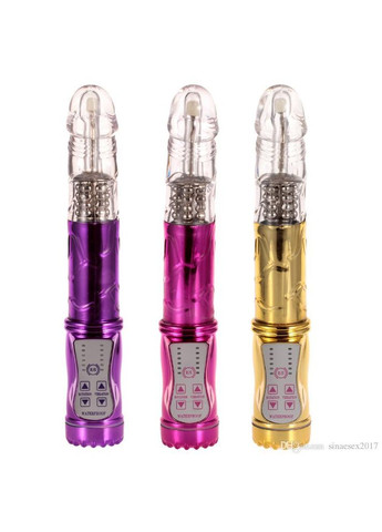 Вібратор подвійний з вібрацією і вібрацією на акумуляторі JackRabbit Gold Lover кролик м'який Рожевий Roger (303897406)