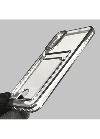 Чехол для Galaxy A50s (SM-A507F) с серебряной окантовкой с карманом на самсунг а50с серебряный Samsung (366018828)