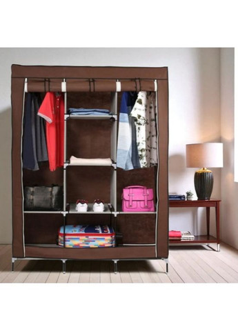 Складной тканевый шкаф для хранения одежды на 8 полок 130×45×175 см 88130 No Brand (357226570)