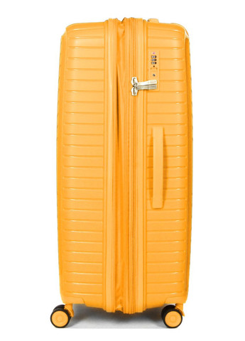 Чемодан большой L полипропилен с расширением 20103 77,5×53,5×32,5см 116+17л Желтый Snowball (297643999)