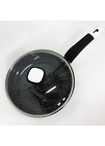 Сковорода UN-5144 22 см с крышкой гранит темный, Долговечные сковородки, Идеальная сковорода Unique (365812959)