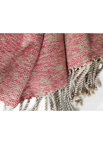 Тканий зелено-білий шарф з бавовни ручної роботи No Brand (366340005)