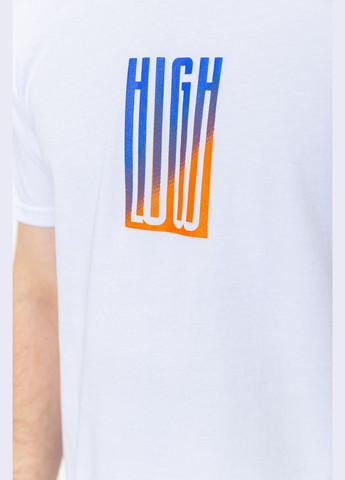 Біла футболка чоловіча батал 208r018 з довгим рукавом Ager