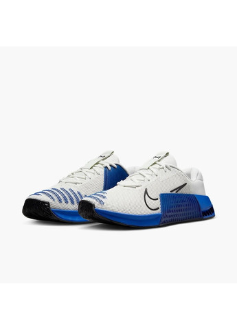 Білі кросівки чоловічі metcon 9 white/blue Nike