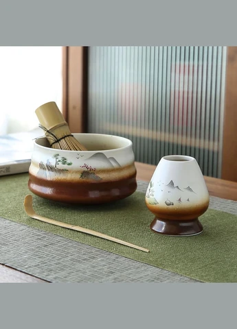 Набір аксесуарів для приготування матчі чаю (4 предметів) Japanese Landscape (JP2) набір для матча No Brand (338436983)