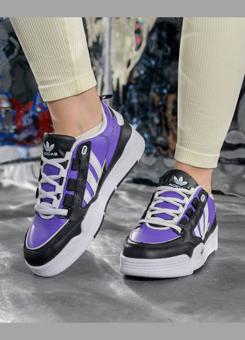 Фиолетовые демисезонные кроссовки женские, вьетнам adidas Originals ADI2000 Black White Purple