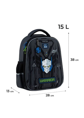 Школьный полукаркасный рюкзак Education 165M Warrior 15л (GO25-165M-6) GoPack (335405098)