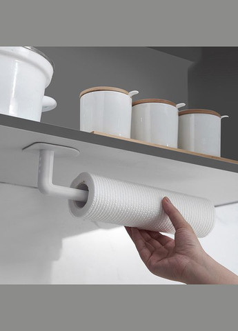 Універсальний тримач рушників і серветок для кухні та туалету самоклеючий Local House білий (AH0007) No Brand (316087276)