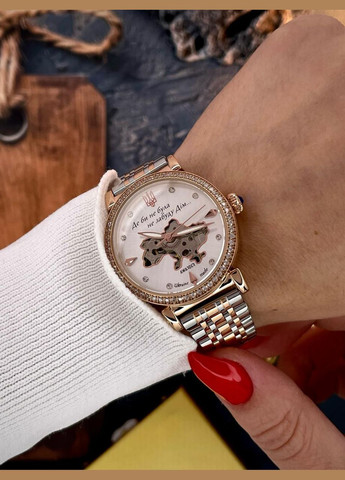 Женские часы 047 Де би не була Silver-Gold-White кварцевый классический Awarder (341675786)