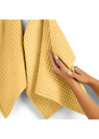 Вафельні рушники 55х90 см/75х130 Summer Greek Waffle 2шт (4822052439814) Cosas однотонний жовтий