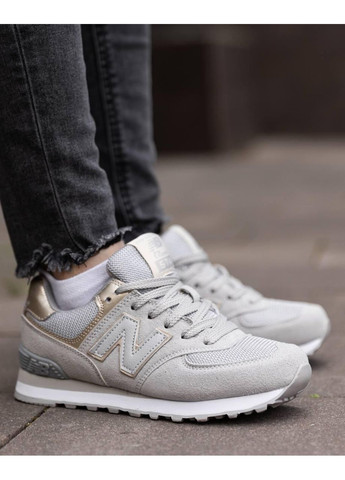 Сірі Осінні кросівки чоловічі new balance 574 grey gold v3 нью беланс 574 No Brand