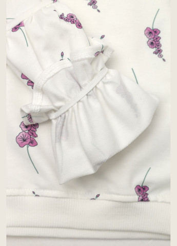 Yuki світшот для дівчинки колір молочний цб-00271944 молочний трикотаж