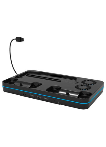 Підставка для PS5 Slim/Didjital світлодіодна RGB з охолодженням і зарядкою для геймпадів Black No Brand (372474823)