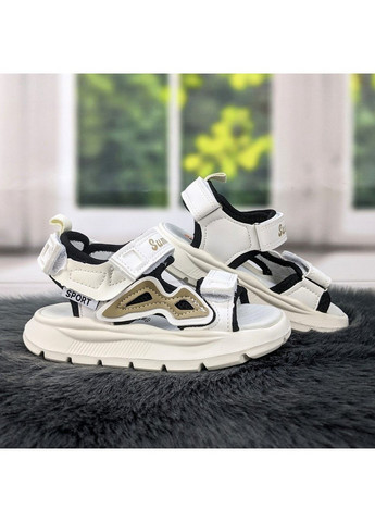 Черно-белые босоножки детские для девочки Jong Golf