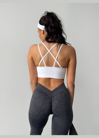 Спортивні жіночі легінси лосини з ефектом виварювання та бразильським пуш-ап Double V Push Up Графіт SV (340466566)