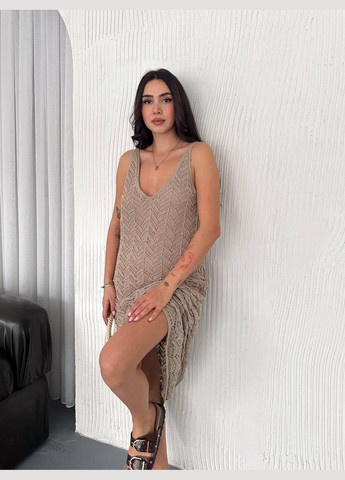 Бежевое вязаное платье😻 Luna