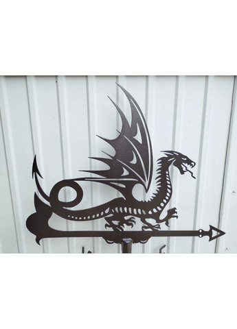 Флюгер на дом Дракон №3, флюгер на крышу из металла 2 мм. No Brand (368896622)