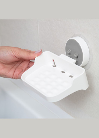 Мыльница MVM BP-4 клеящаяся пластиковая Белая (BP-4 WHITE) МВМ (365280823)