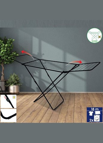 Сушилка для белья напольная Kolibri 18m Black (CS42191C06E) Casa Si (315936571)