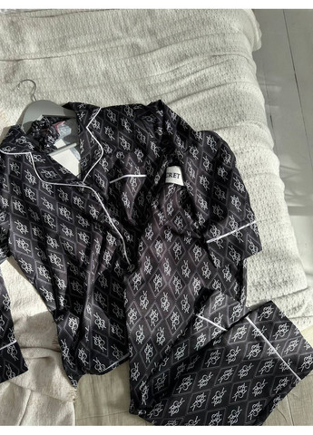 Чорна піжама viktoriia’s secret,поліестр+віскоза,сорочка та штани Україна