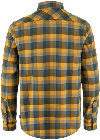Комбінована сорочка lappland stretch flannel shirt laurel green/mountain blu Fjallraven